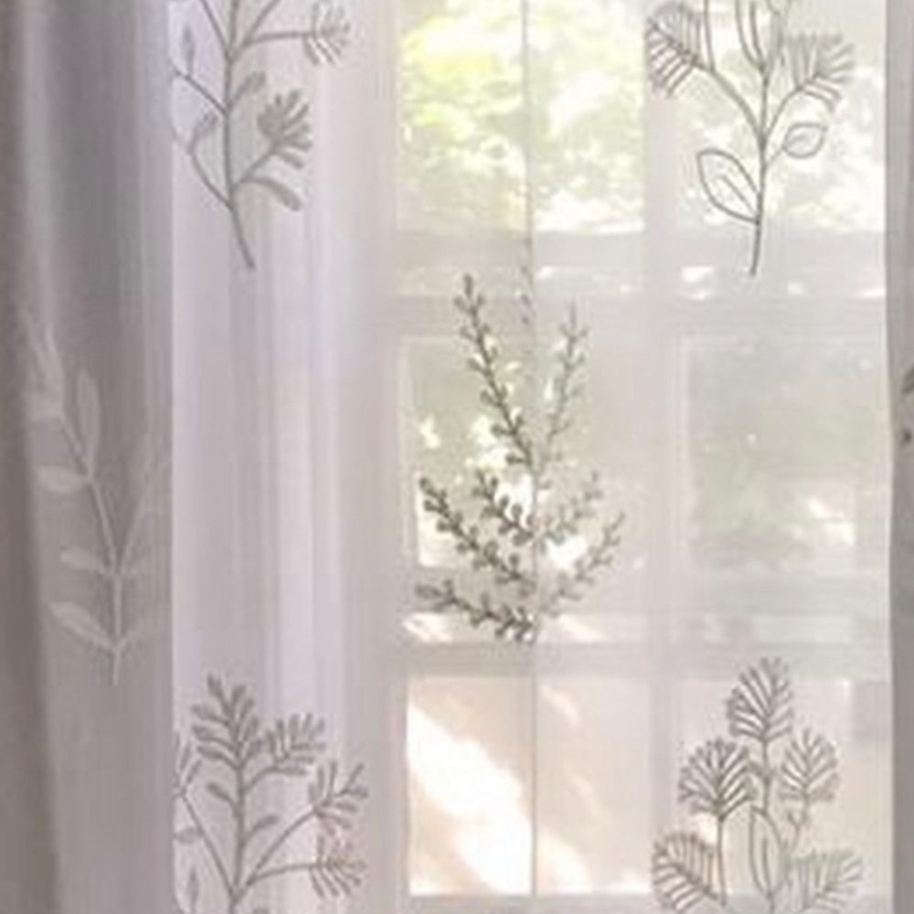 4 - OpalHouse Target - Sheer White Leaf Pattern Curtains